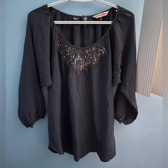 Rebecca Taylor beaded blouse - Picture 1 of 5